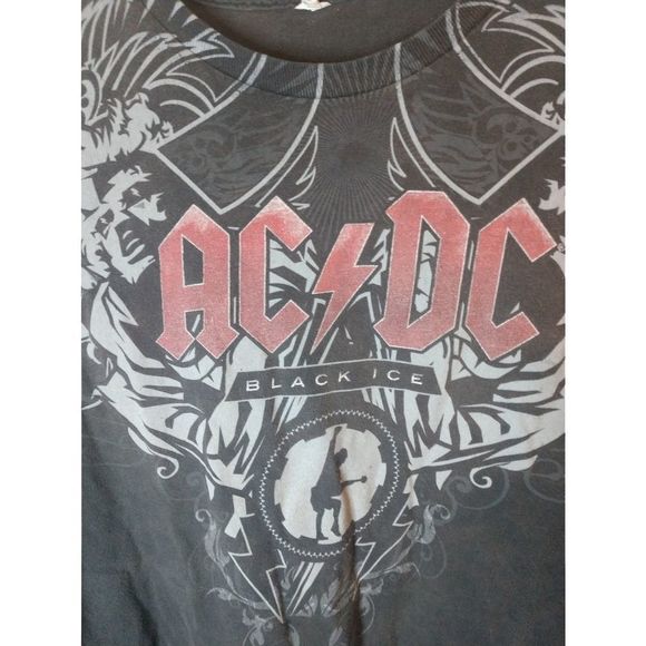 ACDC Black Ice Tour Graphic T Shirt Black Men's Size XL - Picture 2 of 4